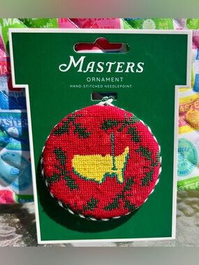 2026 Masters Holly Needlepoint Ornament Augusta National Golf ANGC NEW Design